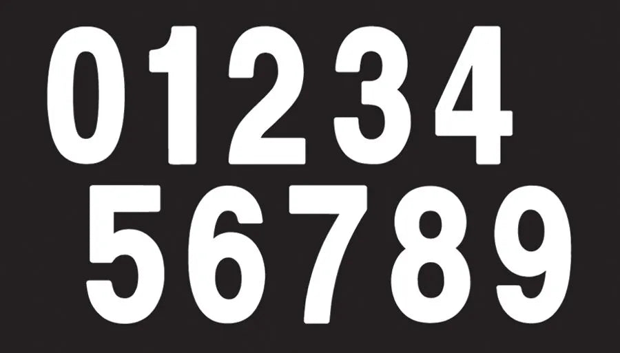 Factory Effex Pro Numbers Plate Graphic - White 8"