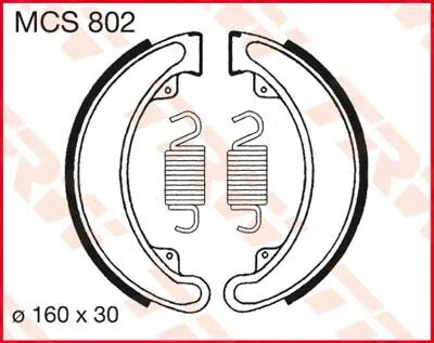 Trw Mcs802 Szczęki Hamulcowe - Baza Organiczna - Tył