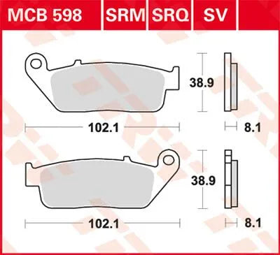 Trw Sv Series Spiekane Klocki Hamulcowe - Przód - Przód i Tył