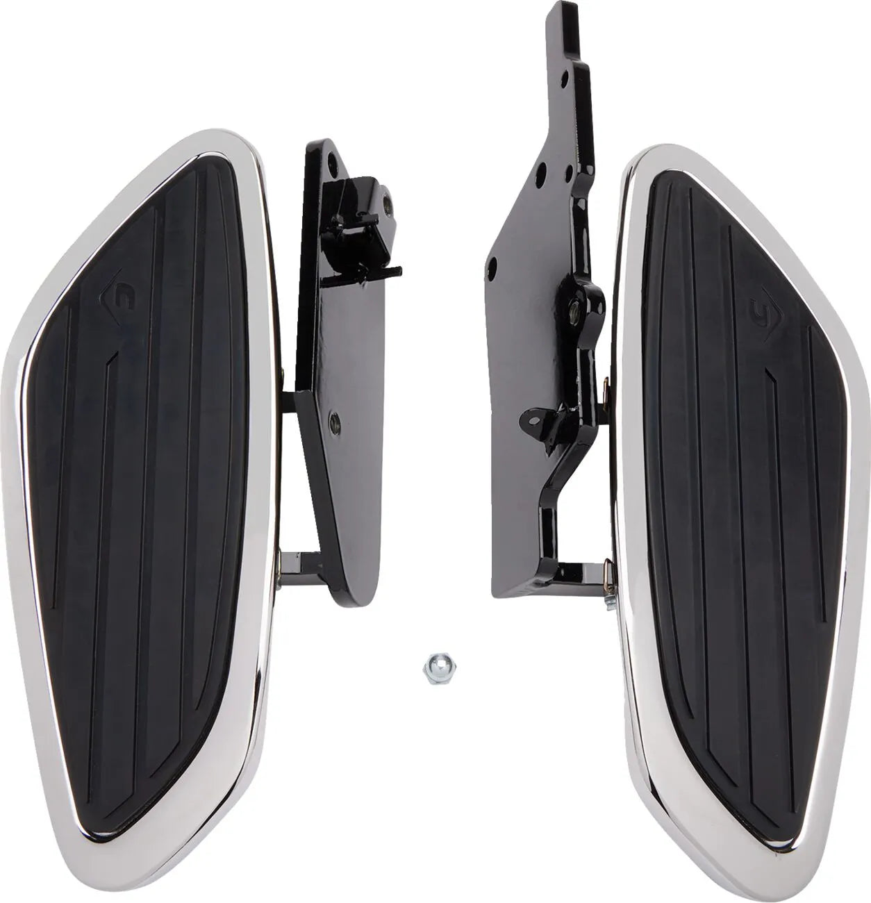 Cobra Swept Floorboard Kit - Chrome & Black