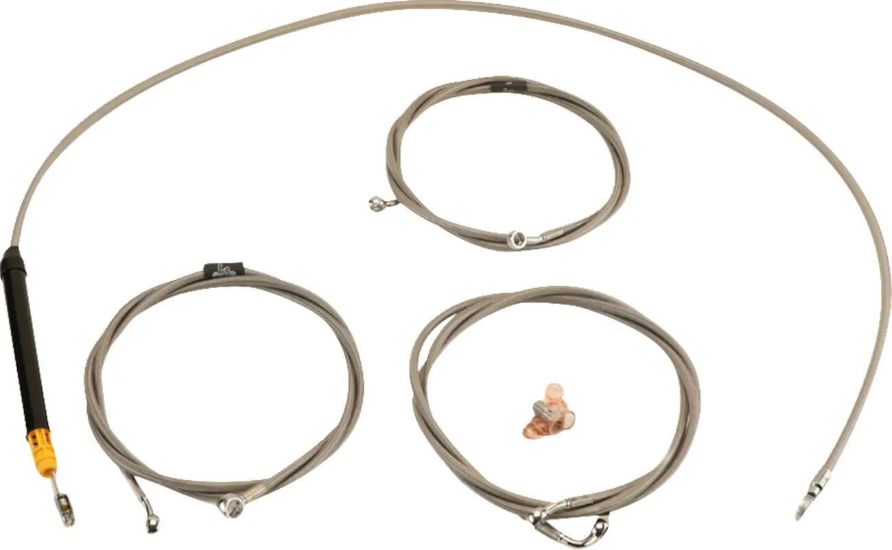 La Choppers Standard Braided Cable/Brake Line Kit for Ape Hangers