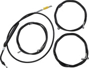 La Choppers Black Vinyl Handlebar Cable/Brake Line Kit for