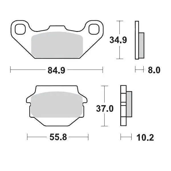 Moto-master Racing Brake Pads For Atv - Front