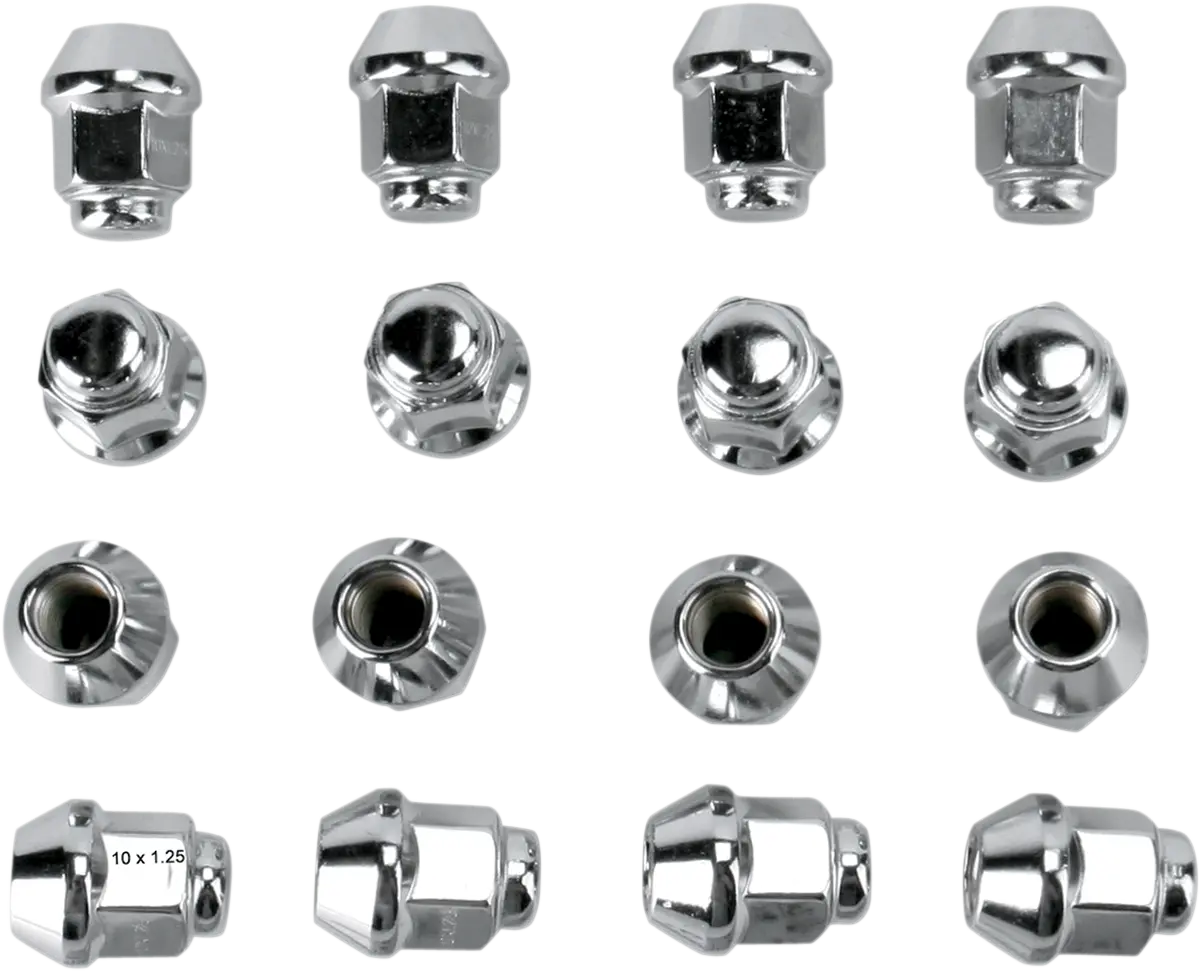 Dwt 10mm Tapered Chrome Lug Nuts 16 Pack for Kymco CF Moto TGB