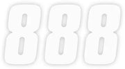 Factory Effex Number Stickers - White Number 8