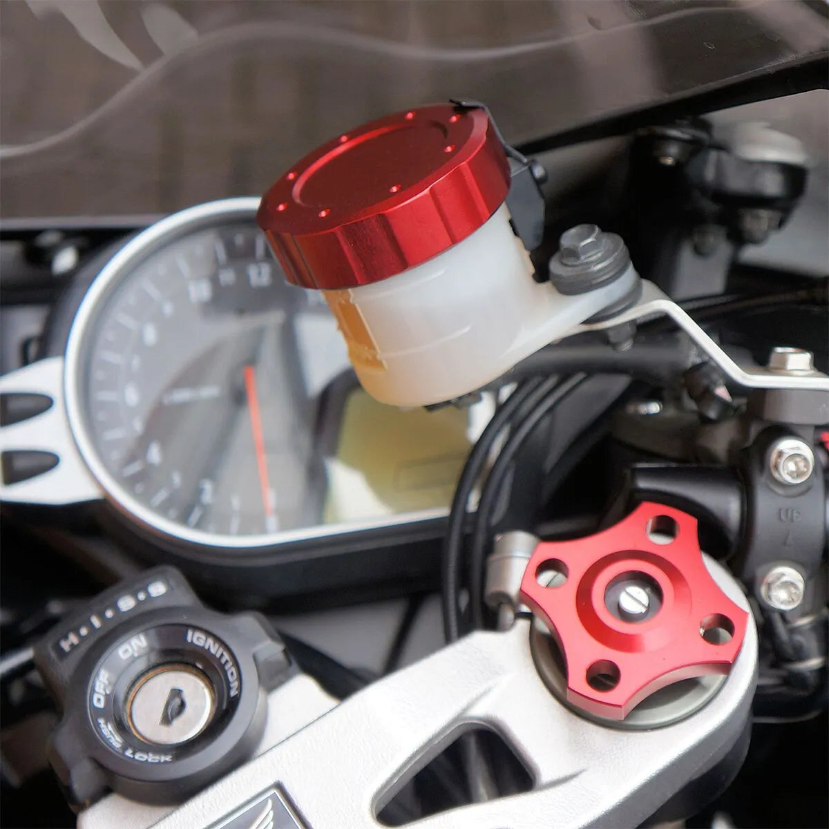 Pro Bolt Aluminum Front Brake Reservoir Cap - Red