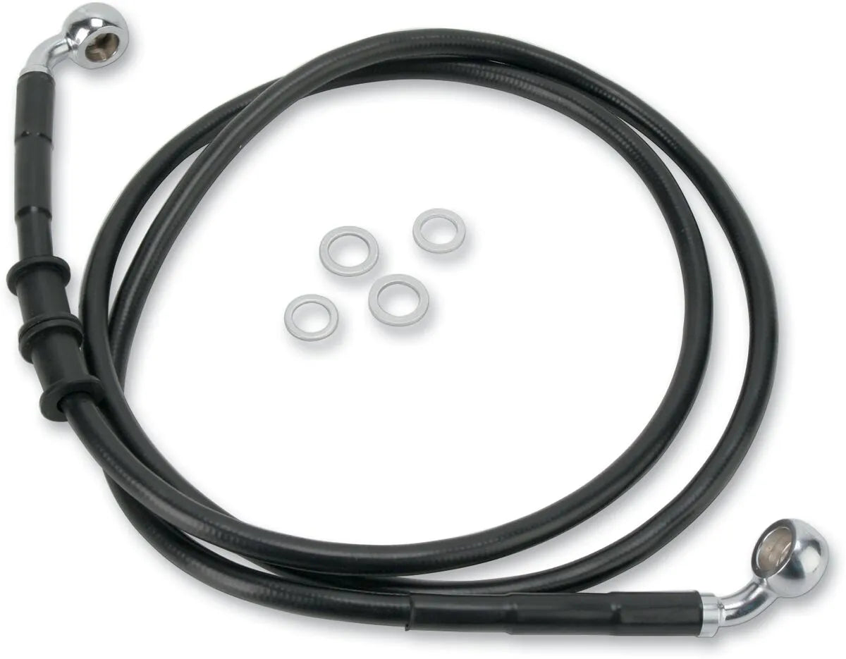 Drag Specialties Wydłużony Przewód Hamulcowy W Czarnym Winylu Zestaw 46-1/8"
