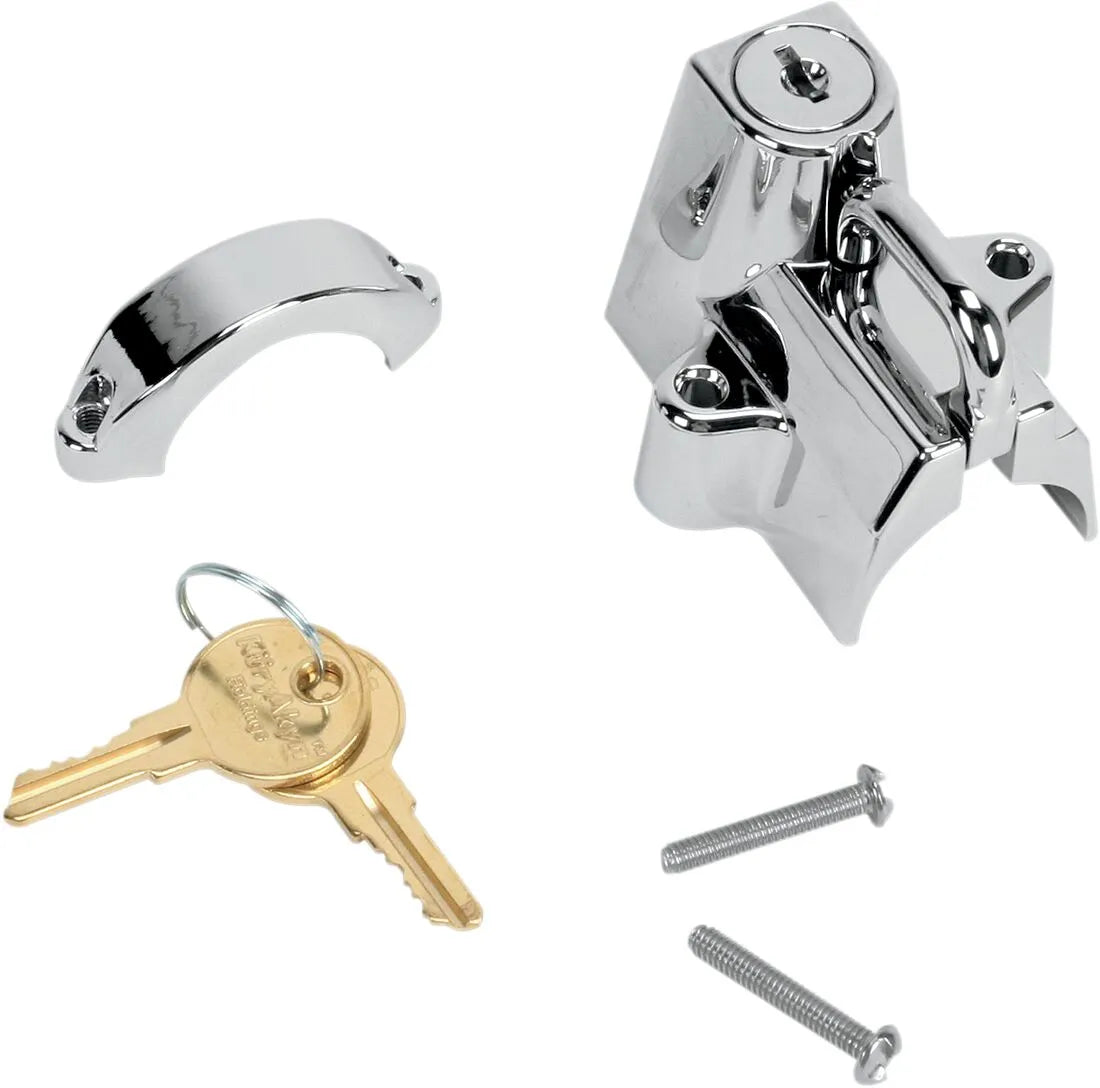 Kuryakyn Universal Helmet Lock for 7/8-1 1/4" Tubes Chrome