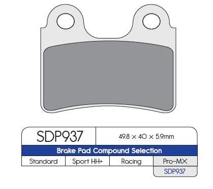 Dp Brakes Sdp Pro Mx Wysokowydajne Klocki Hamulcowe - Przód