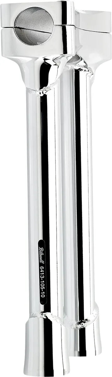 Biltwell Murdock O/S Risers - 10" - Chrome - 1-1/8" Bar