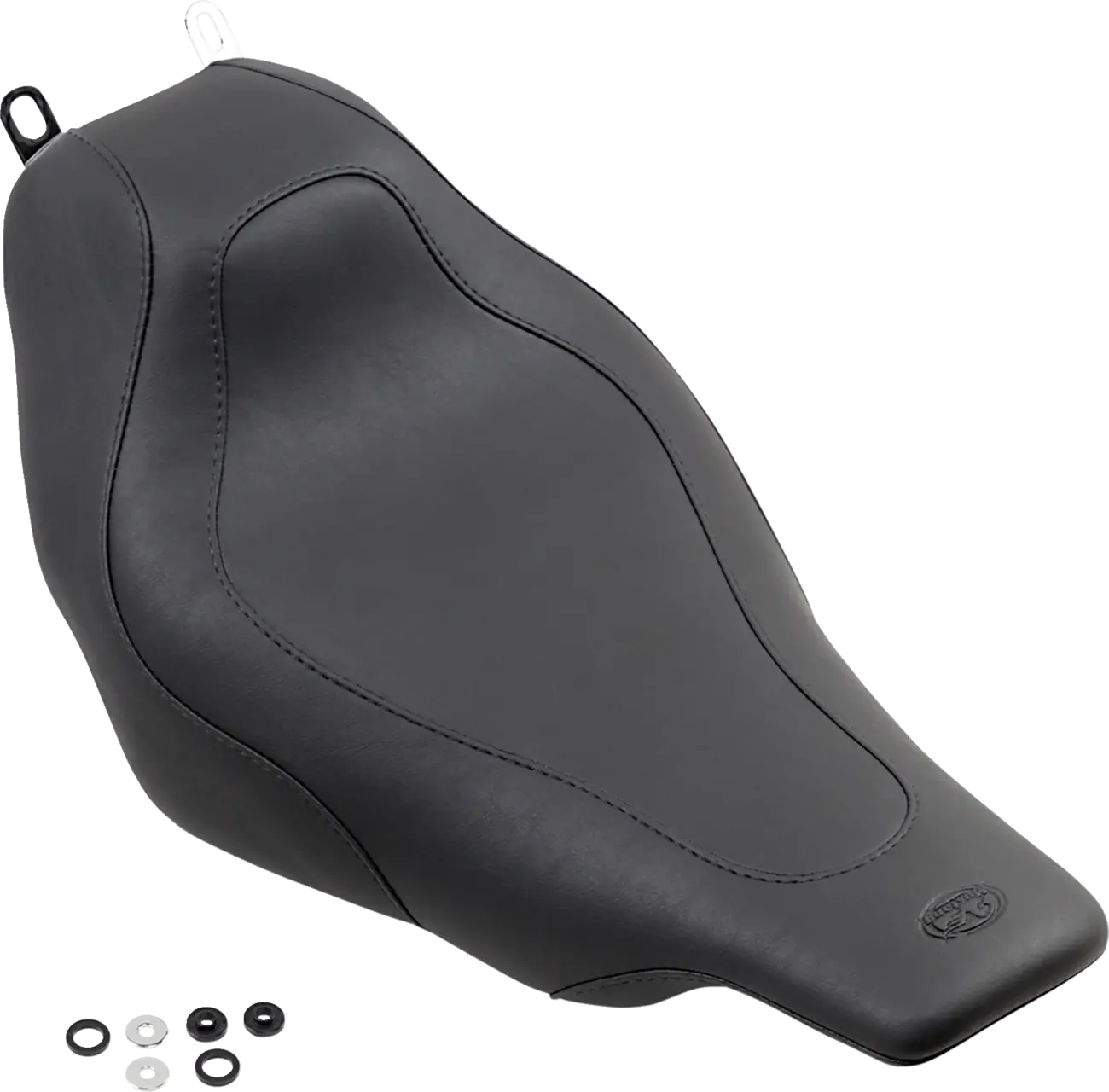 Mustang Tripper Solo Seat - Black - For Harley Davidson