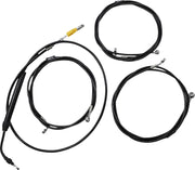 La Choppers Midnight Braided Handlebar Cable/Brake Line Kit for
