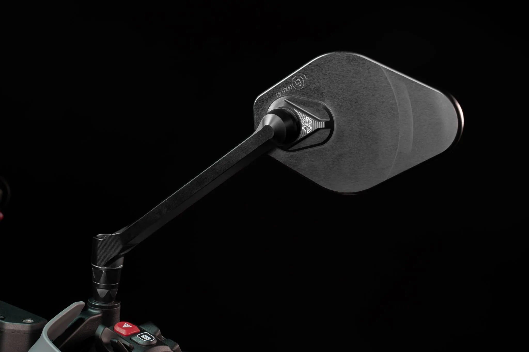 Gilles Tooling Stratos Mirror M8 Black Aluminum