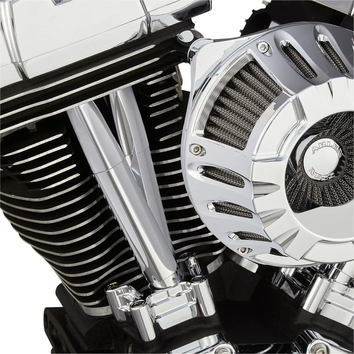 Arlen Ness Pushrod Tube Cover Kit - Chrome