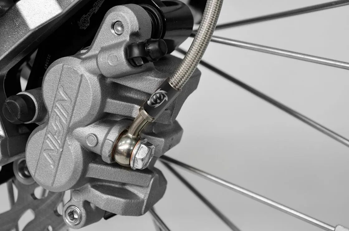 Moto-master Front Brake Line Hydraulic - Stainless Steel