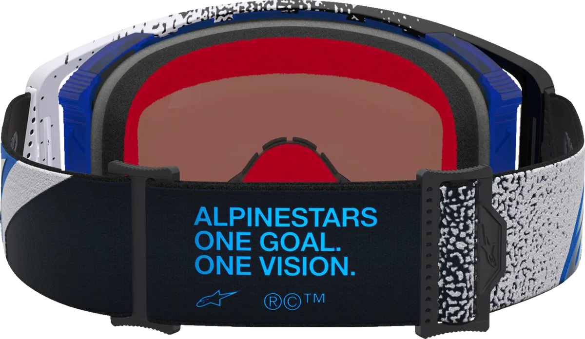 Alpinestars Supertech Hiten Goggles Black Blithe Blue Mirror-Blue
