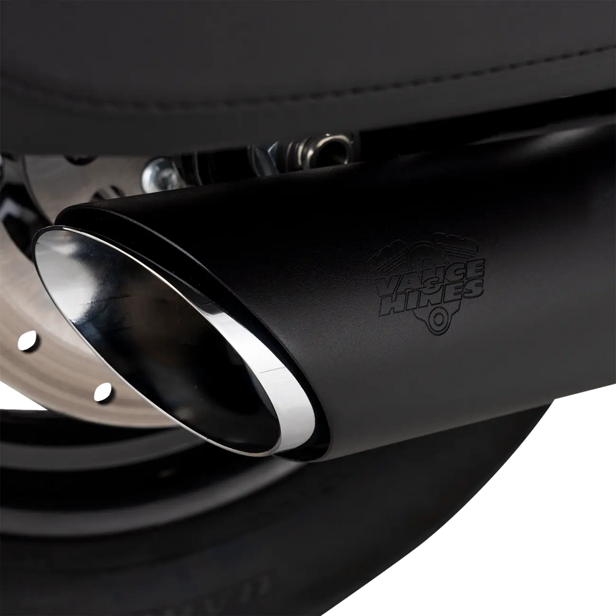 Vance & Hines Twin Slash Slip-On Muffler Black 4" diameter