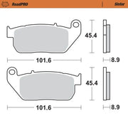 Moto-master Roadpro Sinter Klocki Hamulcowe Przednie - Spiekany Metal - Przednie