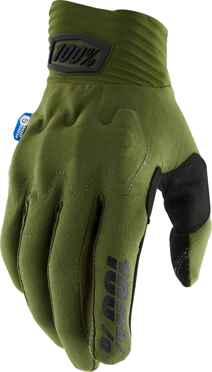 100% Cognito Smart Shock Gloves Green