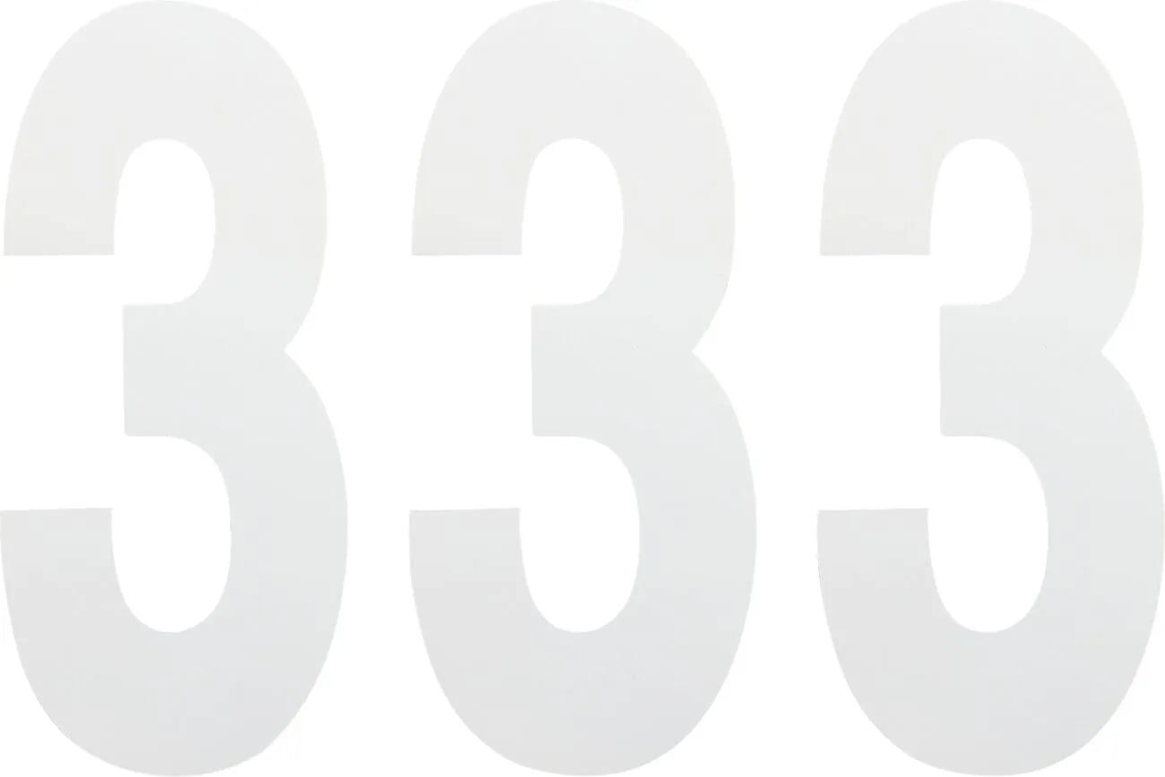Factory Effex Standard Numbers - 8" White Vinyl