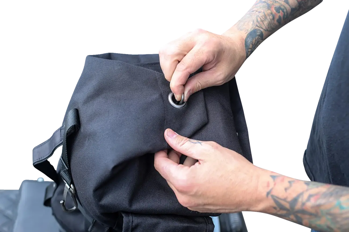 Burly Brand Voyager Sissy Bar Backpack Black