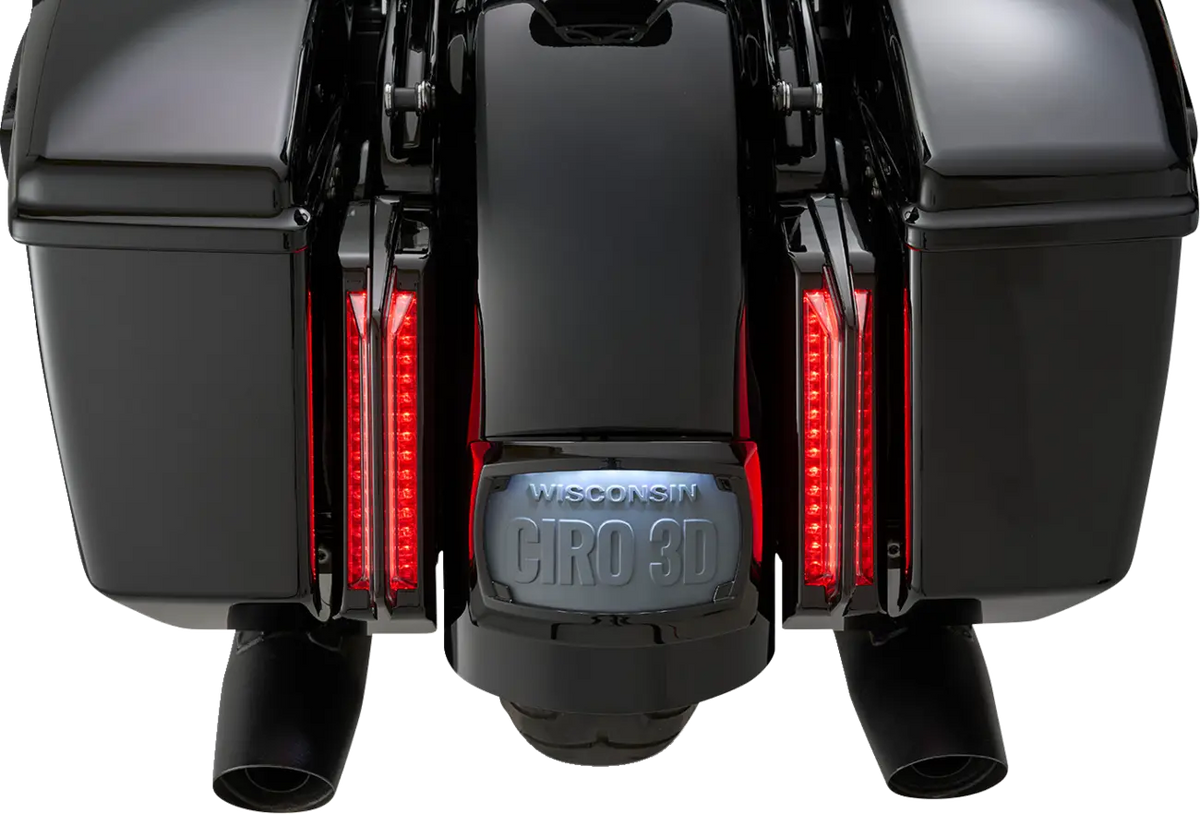 Ciro Red Lens Black Tail Lights Street Glide Road Glide