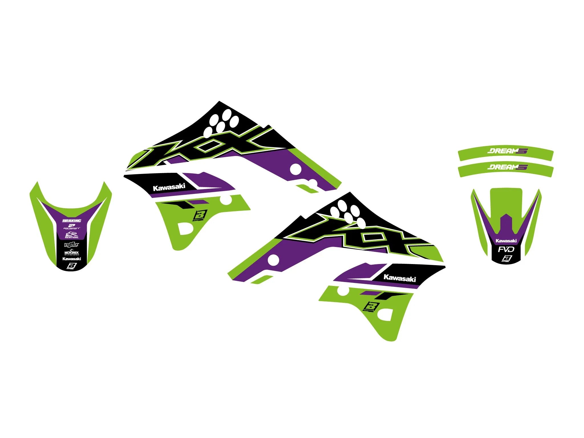 Blackbird Racing Dream 5 Graphic Kit For Kawasaki