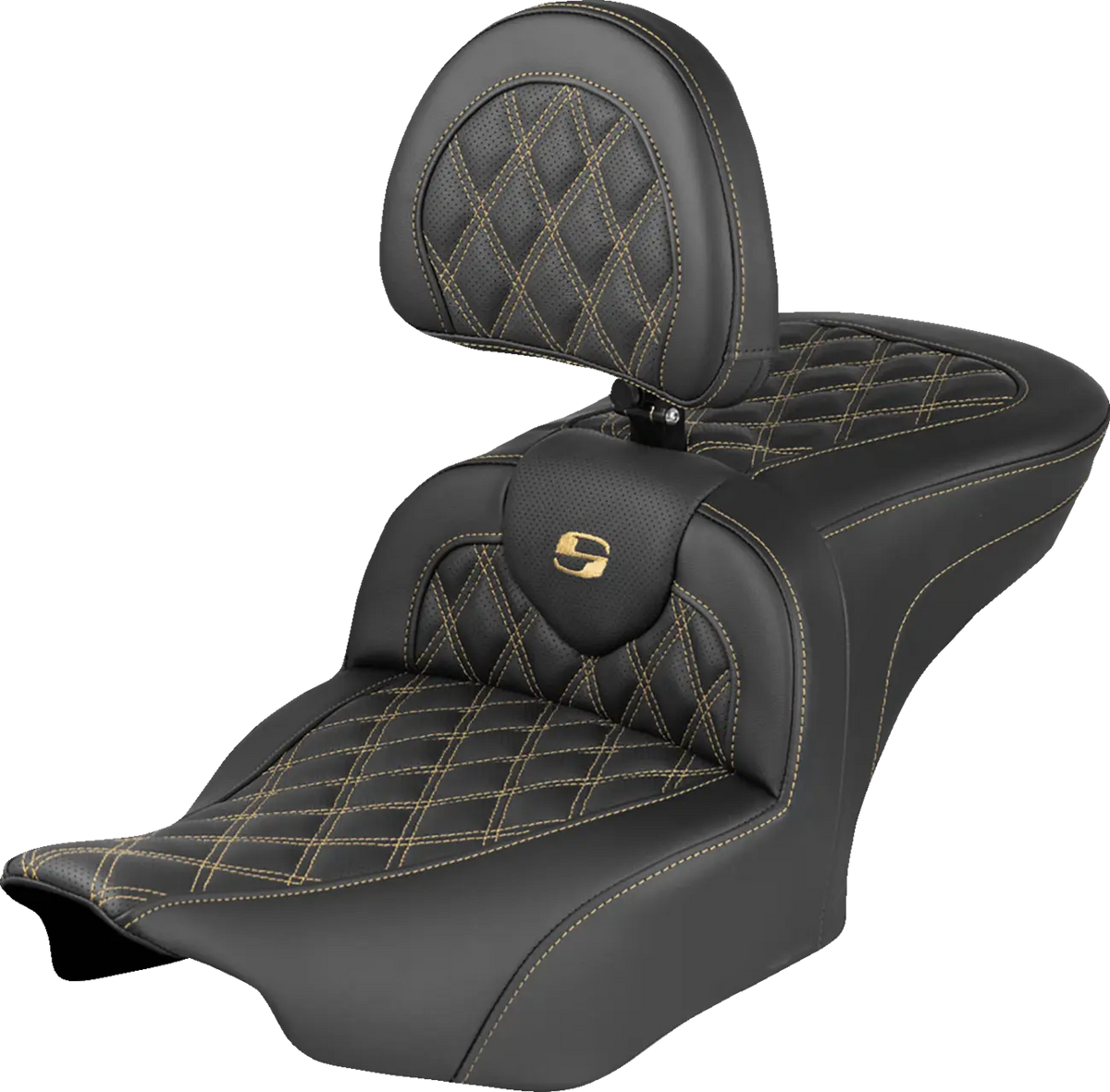 Saddlemen Roadsofa Lattice Stitch Seat Gold Stitch