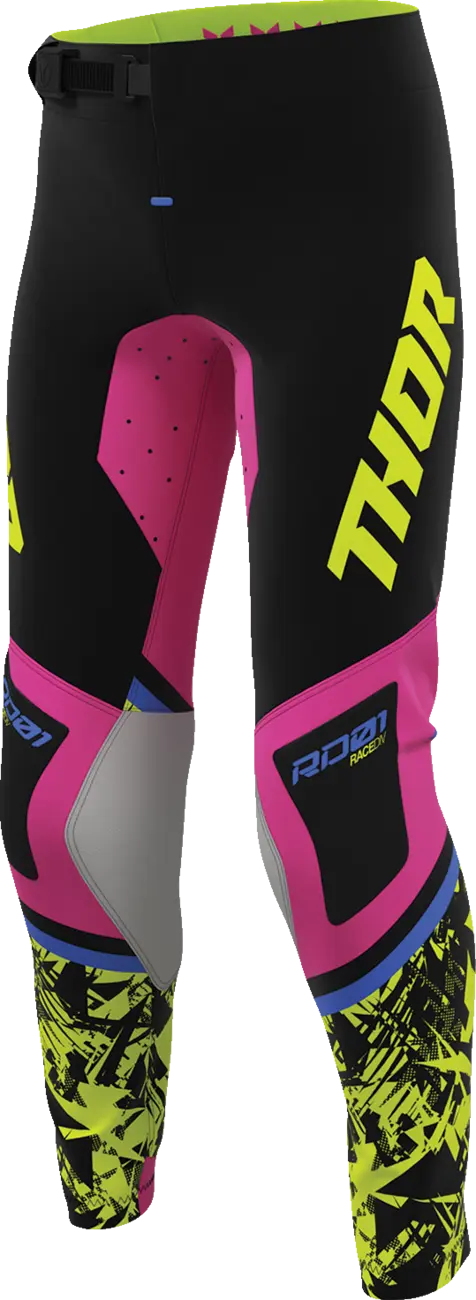 Thor Sportsmode Punk'd Youth Pants Black/Fuchsia