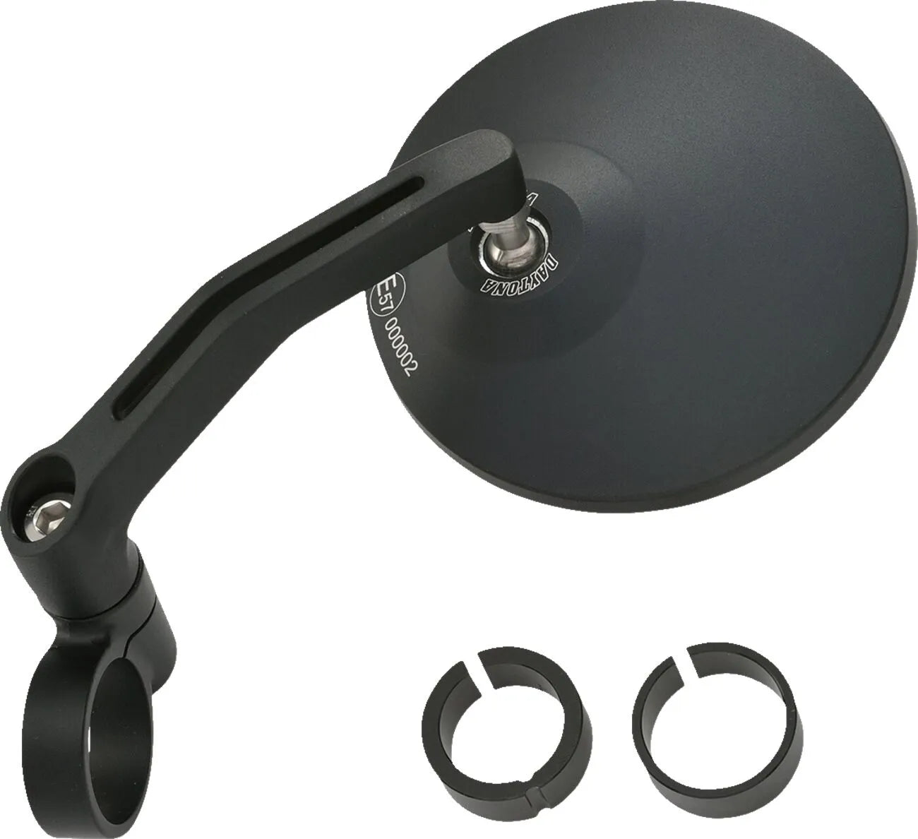 Daytona Aluminum Bar End Mirror - Black