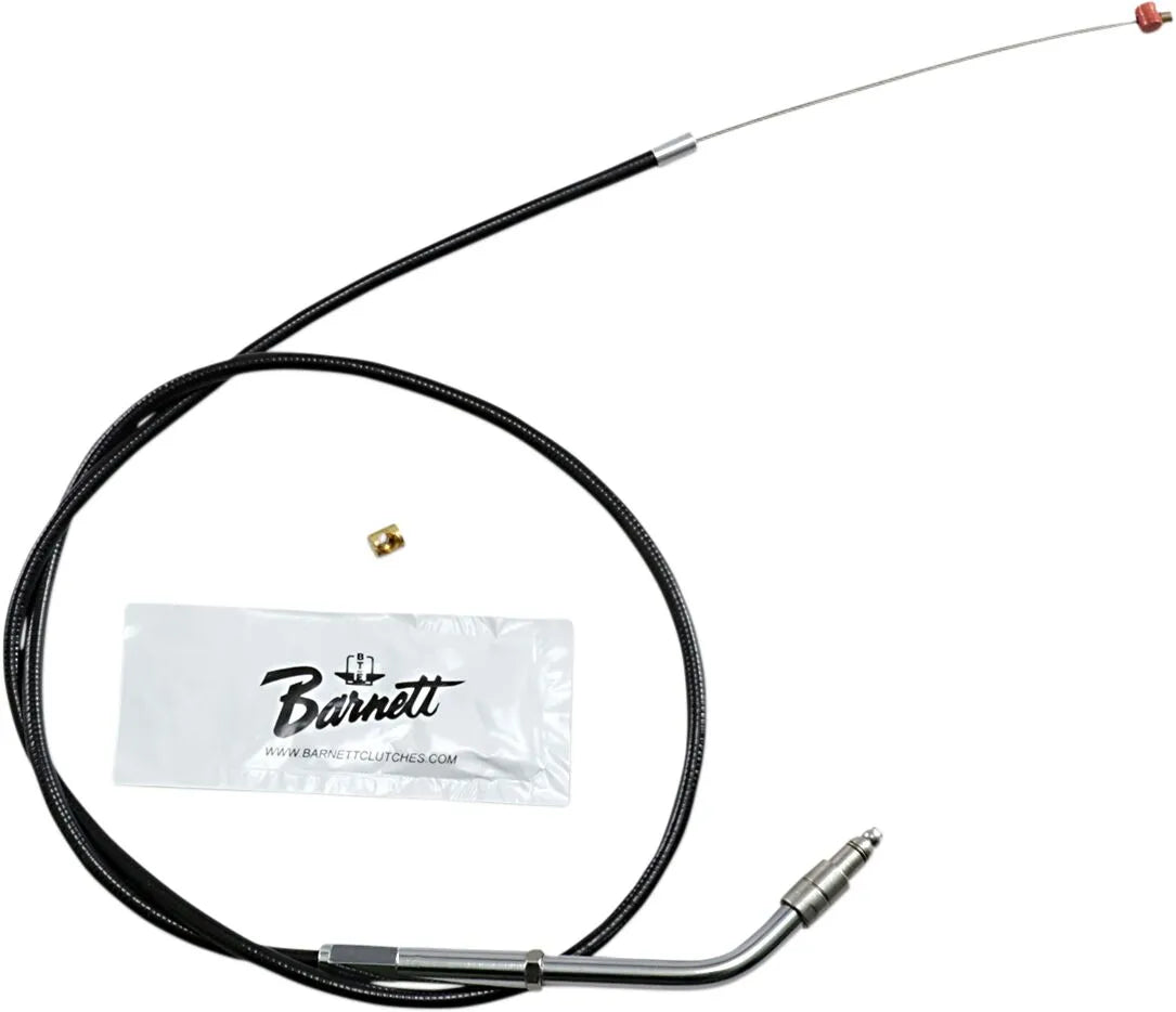 Barnett Black Vinyl Throttle Idle Cable for Harley Sportster