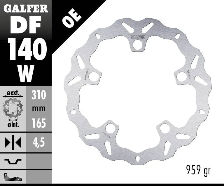 Galfer Wave Brake Rotor For Motorcycle - 310mm