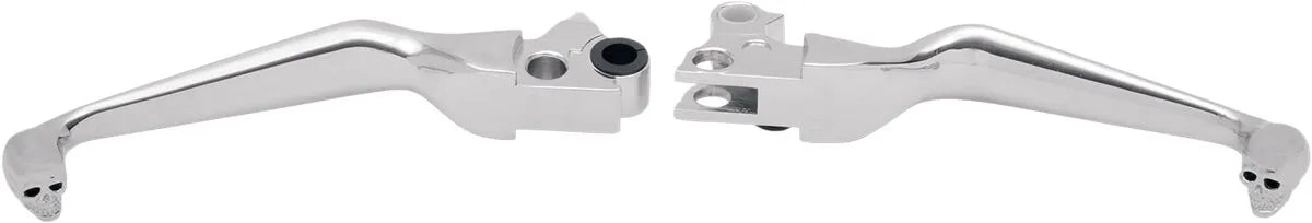 Drag Specialties Skull Lever Set - Chrome Aluminum