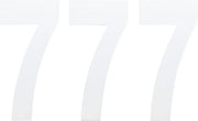 Factory Effex Standard Numbers - 6" White Number 7