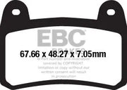 Ebc Fa-hh Series Spiekane Klocki Hamulcowe - Przód