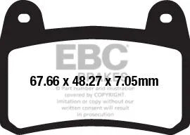 Ebc Fa-hh Series Spiekane Klocki Hamulcowe - Przód