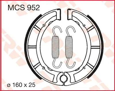 Szczęki Hamulcowe Trw Mcs952 - Mieszanka Organiczna - Przód i Tył