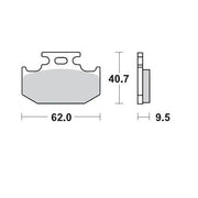 Moto-master Racing Brake Pads For Offroad - Rear