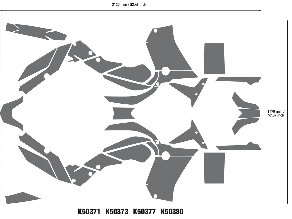 Uniracing Decal Kit For Yamaha - Red/white