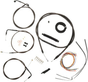LA CHOPPERS Midnight Braided Handlebar Cable Kit