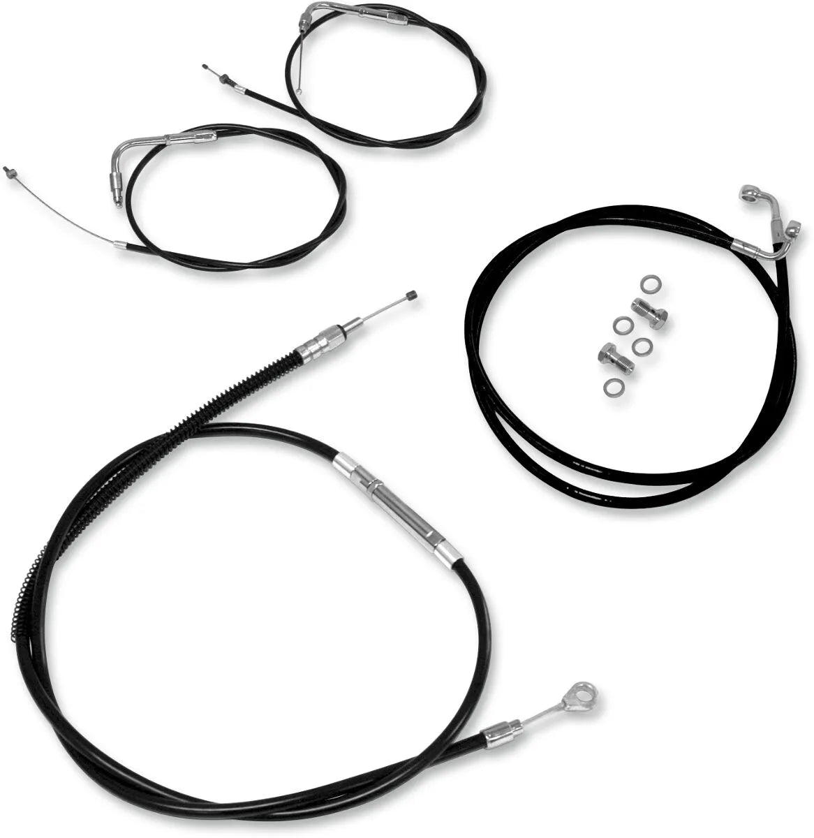 BARON Black Handlebar Cable/Line Kit for +2" Handlebars