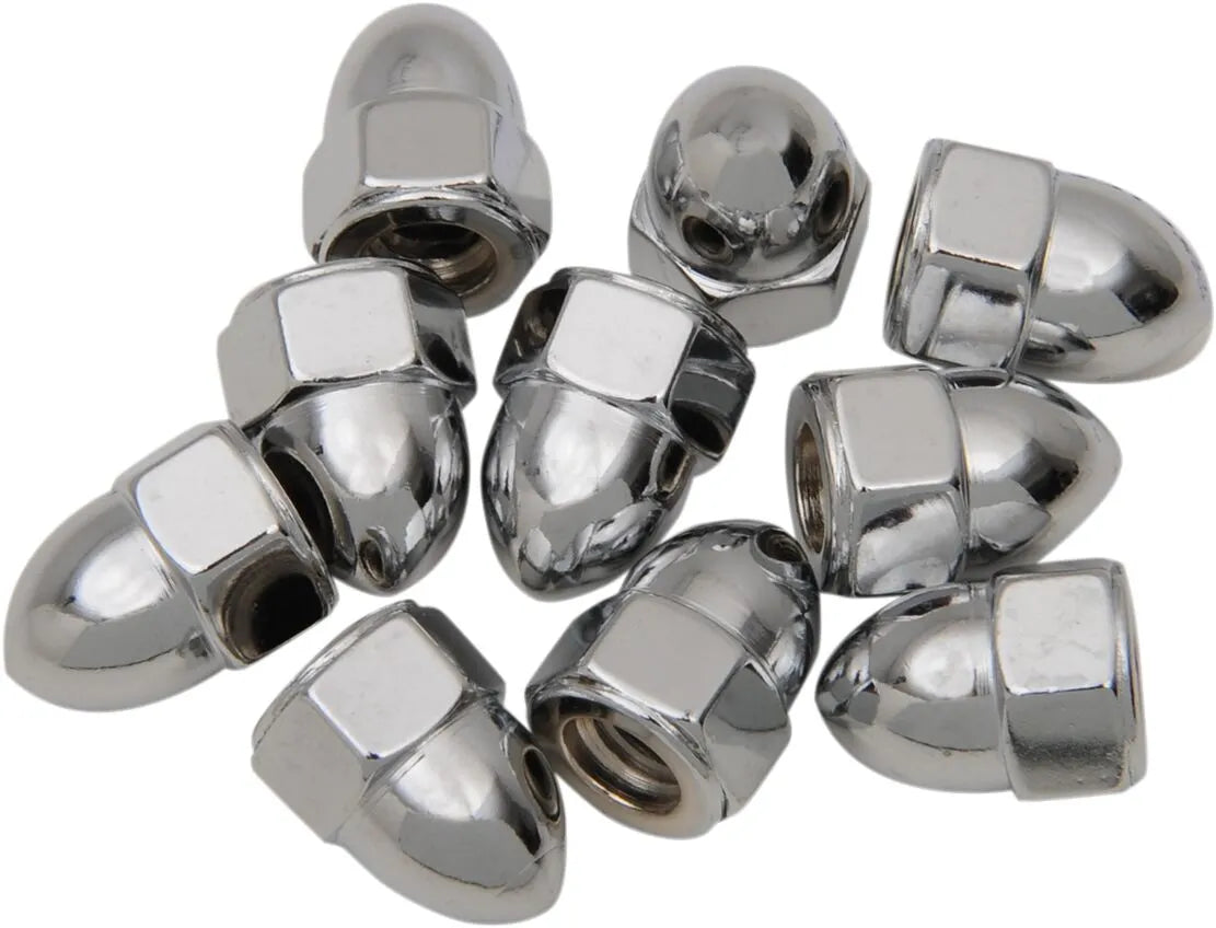 Drag Specialties Acorn Nuts 1/4-20 Chrome