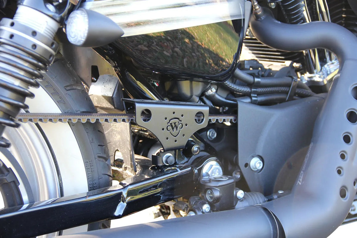 Cult Werk Short Belt Guard Black for Harley Davidson Sportster