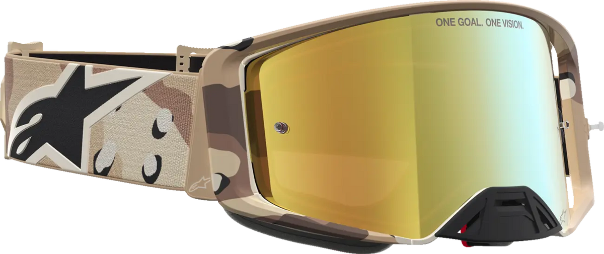Alpinestars Supertech Lone Goggle Camo Desert Mirror-Gold