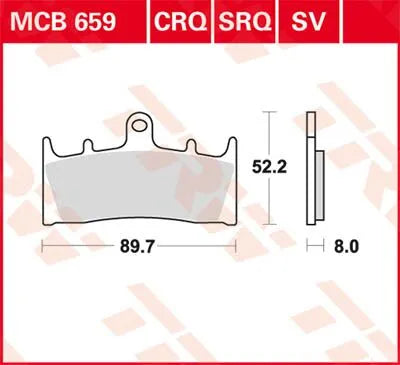 Spiekane klocki hamulcowe Trw Sv Series - Przód