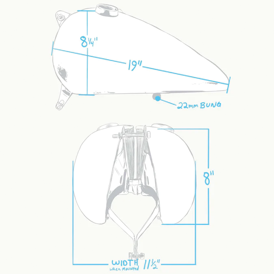 Lowbrow Customs Wx Style Split Gas Tanks for Early Big Twin – Gas- & Oil Tank