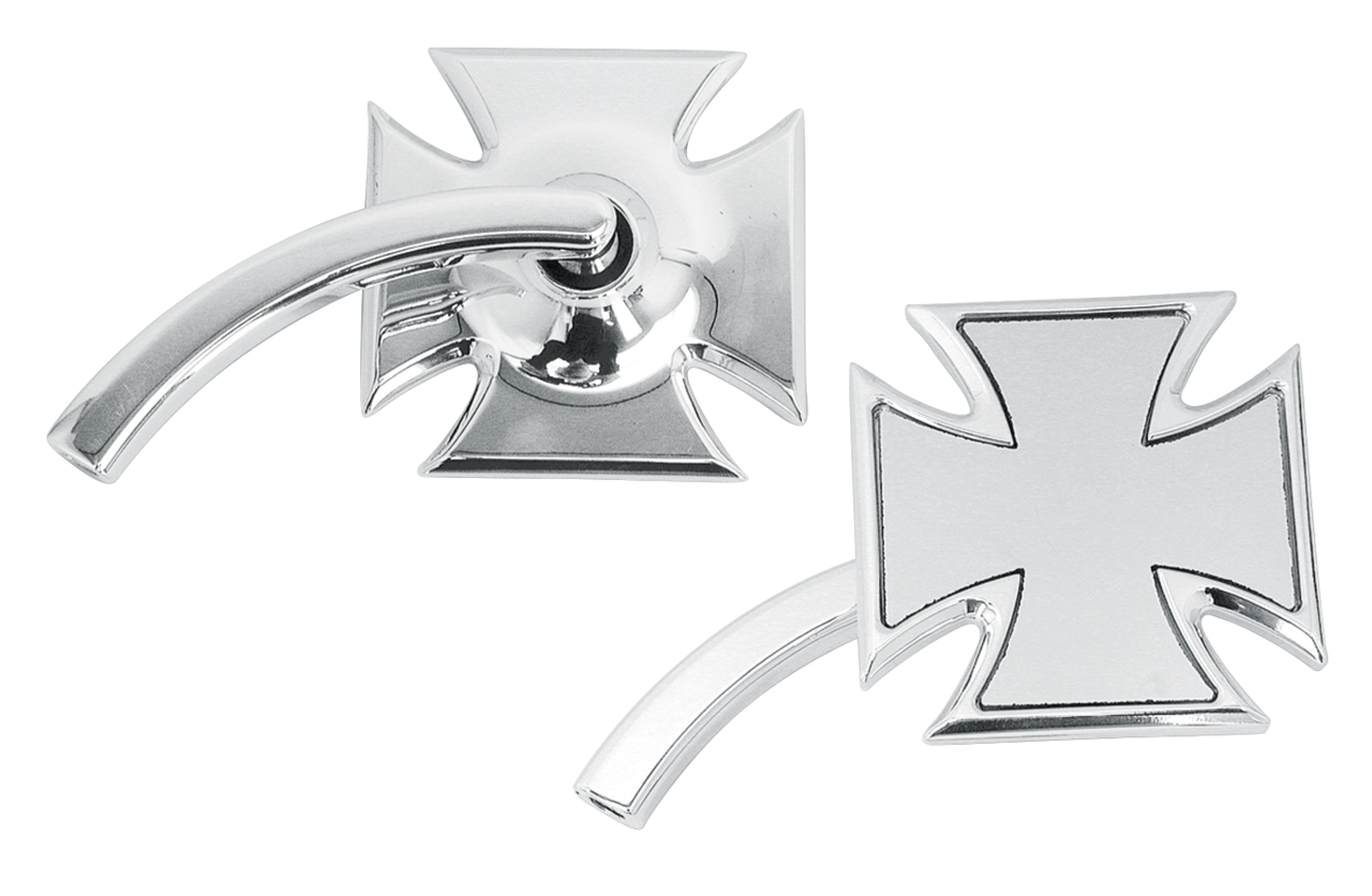 Kustom Tech Maltese Cross Mirrors – Handlebar