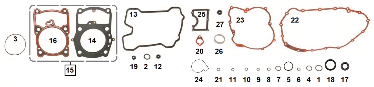 James Gaskets Gaskets and Seals for XG750 Street & XG750A Street Rod – Gasket & Seals