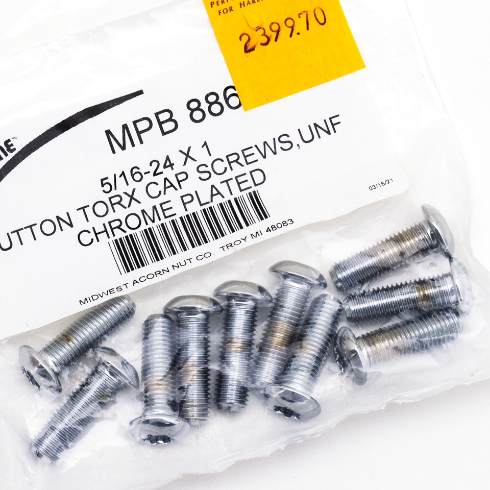 Midwest Acorn Nut Company Chrome Plated Button Head Torx Screw Assortment – Hardware