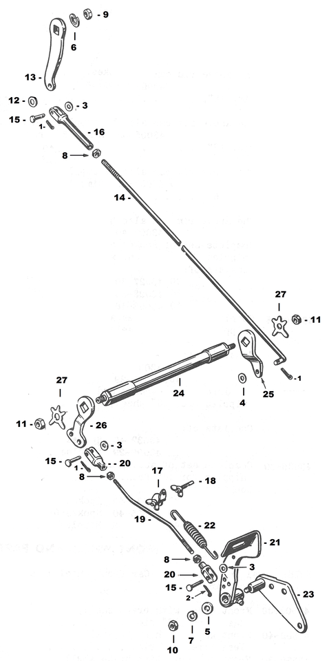 V-Twin Rear Brake Control Parts for 1936-1957 Big Twin – Foot Control